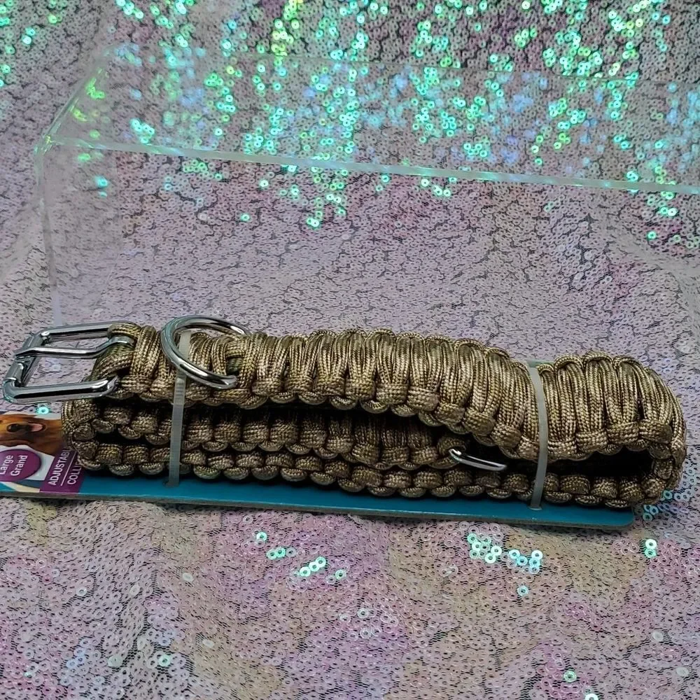 Paracord Dog Collar Size L 1 x 22-26 inches NWT by AspenPet